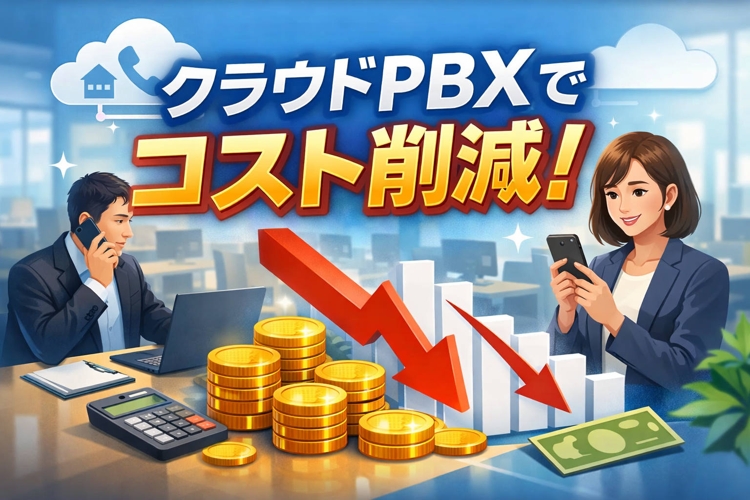 クラウドPBXで実現する通信コスト削減とは？企業の電話環境を見直すポイント